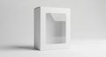 Blank White Product Packaging Box with Clear Window Mockup Royalty Free Stock Photo