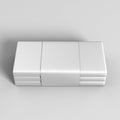 Blank white product packaging slim box for mock up or design presentation. Royalty Free Stock Photo