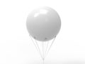 Blank white promotional outdoor advertising sky giant inflatable PVC helium balloon flying in sky for mock up and template design. Royalty Free Stock Photo
