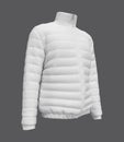 Blank white puffer jacket mockup