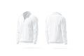 Blank white quarter zip sweater mockup, back side view Royalty Free Stock Photo