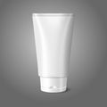 Blank white realistic tube for cosmetics, cream,