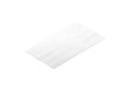 Blank white rectangle interior carpet mockup, side view