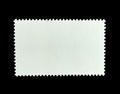 A Blank white rectangle postage stamp shape Royalty Free Stock Photo