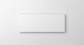 Blank White Rectangular Box or Card Mockup on White Background Royalty Free Stock Photo