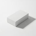 Blank White Rectangular Box Mockup with Shadow Royalty Free Stock Photo