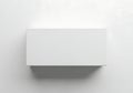 Blank white rectangular box mockup with soft shadow Royalty Free Stock Photo