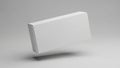 Blank White Rectangular Box Floating Against a Light Grey Background container packaging Royalty Free Stock Photo