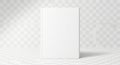 Blank white rectangular box on transparent background Royalty Free Stock Photo