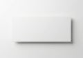 Blank white rectangular card casting a subtle shadow isolated on white background Royalty Free Stock Photo
