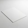 Blank White Rectangular Card or Paper Sheet on Light Gray Surface image photo Royalty Free Stock Photo