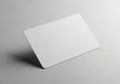 A blank, white rectangular card with rounded corners is angled Royalty Free Stock Photo
