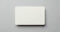 Blank White Rectangular Card with Rounded Corners on Gray Background Royalty Free Stock Photo