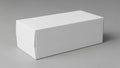 Blank White Rectangular Cardboard Gift Box with Lid on a Light Gray Studio Background packaging Royalty Free Stock Photo