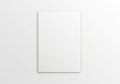 A blank white rectangular object casting a subtle shadow isolated on white background Royalty Free Stock Photo