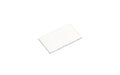 Blank white rectangular postage stamp mockup, isolated