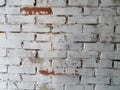 White and red  grunge brick wall texture background. Royalty Free Stock Photo