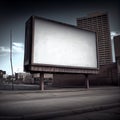 Blank white road billboard Street advertising poster, mock up, 3D rendering. The concept of marketing communication to