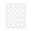 Blank white round paper sticker set vector mockup. Circle sticky empty label sheet mock-up Royalty Free Stock Photo