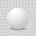 Blank of white round sphere or 3d ball. Vector Royalty Free Stock Photo