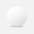 Blank of white round sphere or 3d ball. Vector Royalty Free Stock Photo