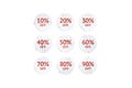 Blank white round sticker with discount mock up, isolated Royalty Free Stock Photo