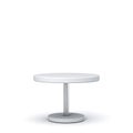Blank white round table isolated on white background Royalty Free Stock Photo