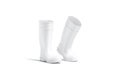 Blank white rubber wellington boots mock up, isolated