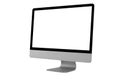 blank white screen computer display isolate on white background