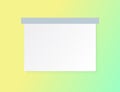 Blank white sheet vector mockup. Blank sheet of paper with duct tape on a bright background. A4 vector template for your design Royalty Free Stock Photo