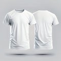 Blank white shirt mockup template front and back, generative AI Royalty Free Stock Photo