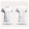 Blank white shirt mockup template front and back, generative AI Royalty Free Stock Photo