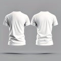 Blank white shirt mockup template front and back, generative AI Royalty Free Stock Photo