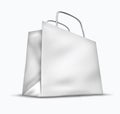 Blank white shopping bag Royalty Free Stock Photo