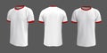 Blank white short sleeve t-shirt mock up