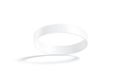 Blank white silicone wristband mockup, no gravity, front view