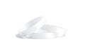 Blank white silicone wristband stack mock up, isolated