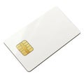 Blank white sim card isolated on transparent background Royalty Free Stock Photo