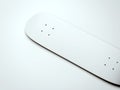 Blank white skateboard deck. 3d rendering