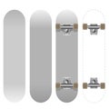 Blank white skateboard template
