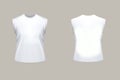 Blank white sleeveless shirt mock up template