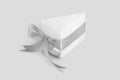 Blank white slice cake or sandwich or pizza box mockup packaging.