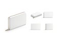 Blank white small money wallet mockup, different views