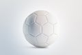 Blank white soccer ball mock up, front view,