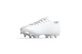 Blank white soccer boot with rubber cleats mock up, isolated