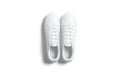 Blank white soccer boots pair mockup, top view Royalty Free Stock Photo