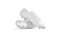 Blank white soccer boots with rubber cleats mockup stack, isolated