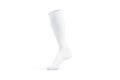 Blank white soccer socks toe mock up, side view