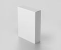 Blank white software box Mockup, Cardboard package box, 3d rendering isolated on light gray background