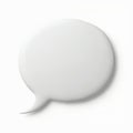 Blank white speech bubble on transparent background. Empty communication template for message discussion. Modern design element Royalty Free Stock Photo